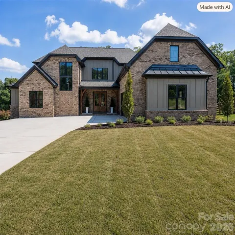 New construction home. The established grass in the pic is AI generated.
