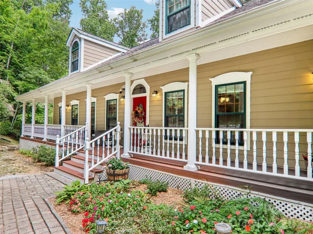 A covered front porch for greeting your guests.