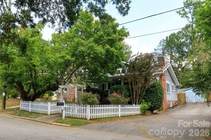 Mature Trees, Plantings, and Garage