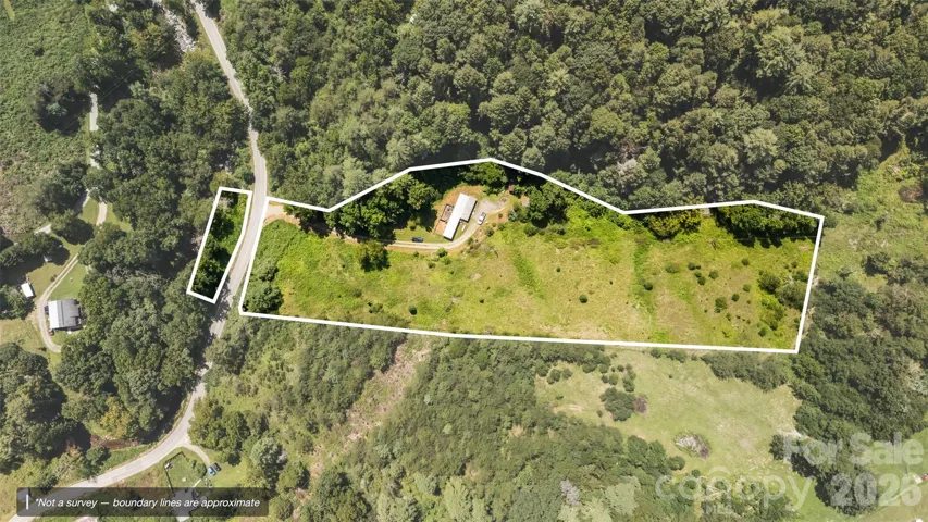 Most of the land is elevated from the mobile home site and is cleared