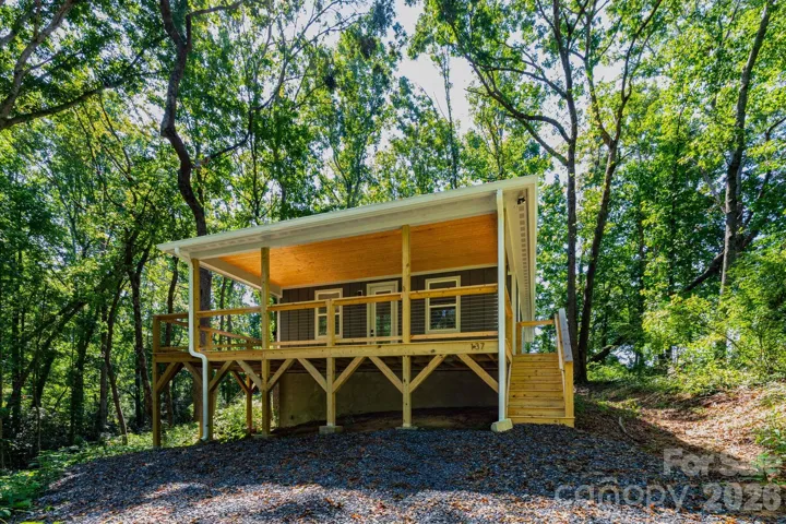 Home nestled in the woods for serenity and privacy