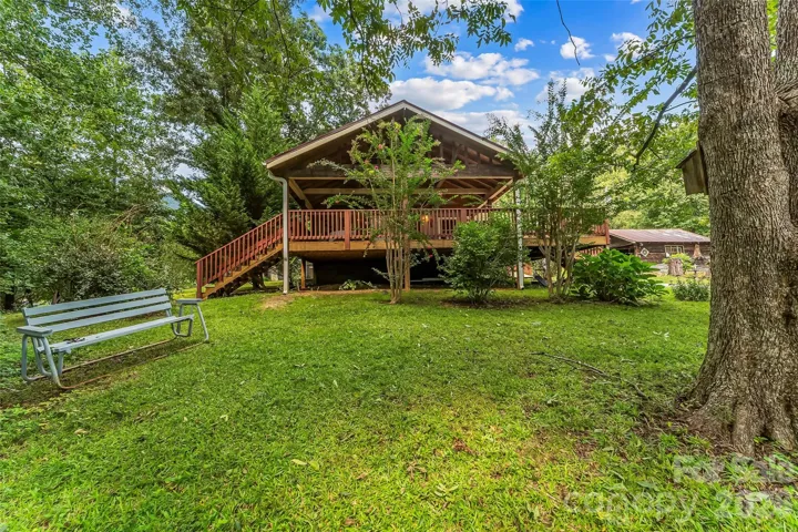 front view of the house and oversized porch