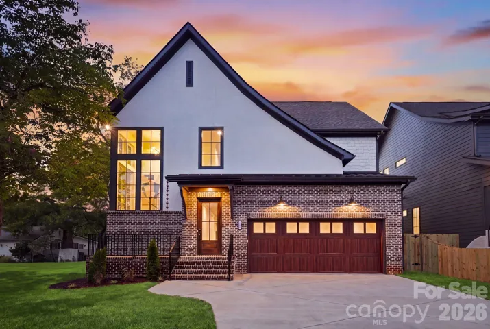 Front exterior at twilight