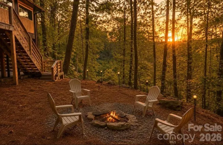 Firepit under the trees