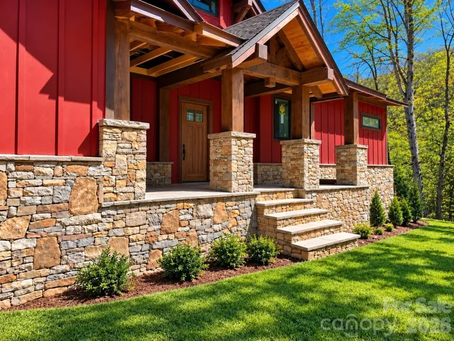 Front of another home built from this floorplan (door may be different from this enhanced picture).
