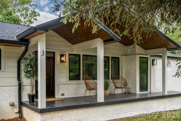Classic front porch with new gable and tile