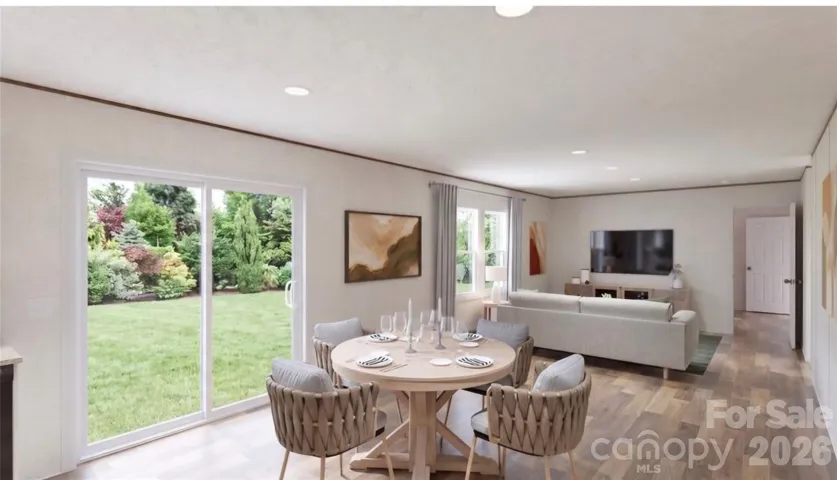 Virtually Staged Dining area and Den