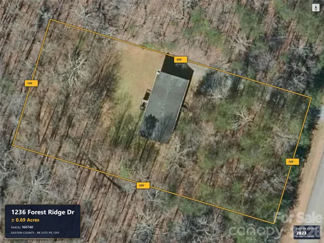 Aerial imagery predates removal of the previous home.