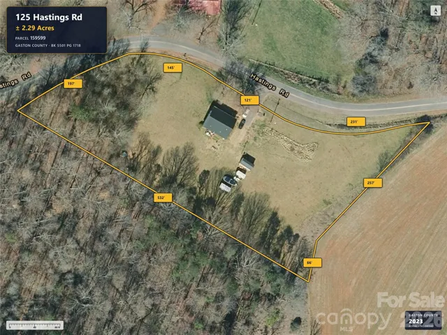 Aerial imagery predates removal of the previous home.