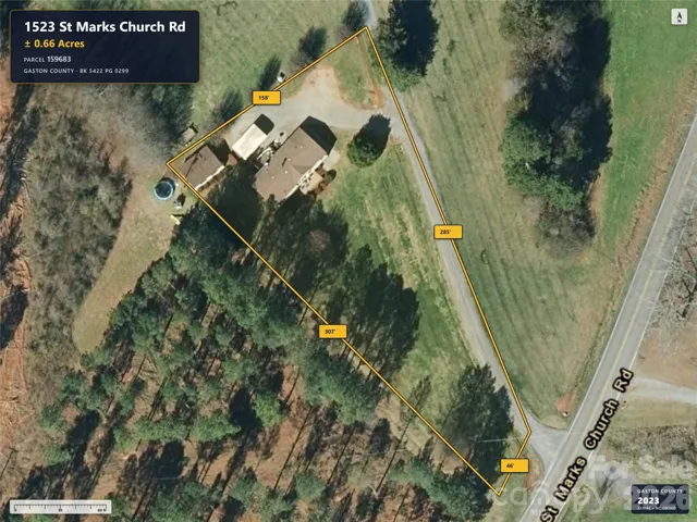 Aerial imagery predates removal of the previous home.