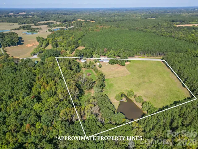 11.61 acres of Land+Home+Pond on South Rocky River Road, NC