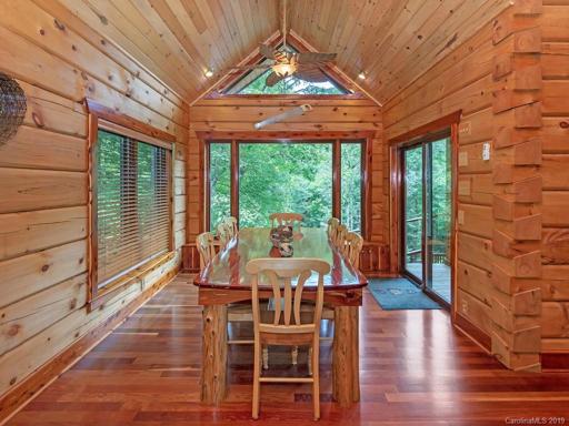 Dining area in Great Room overlooks river