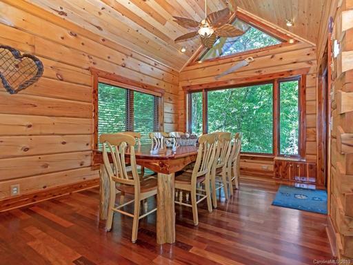 Large picture window and recessed lights