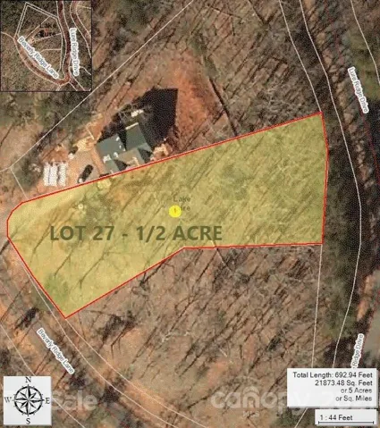 Aerial View with approximate property lines