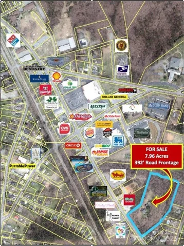 7.96 acres per GIS