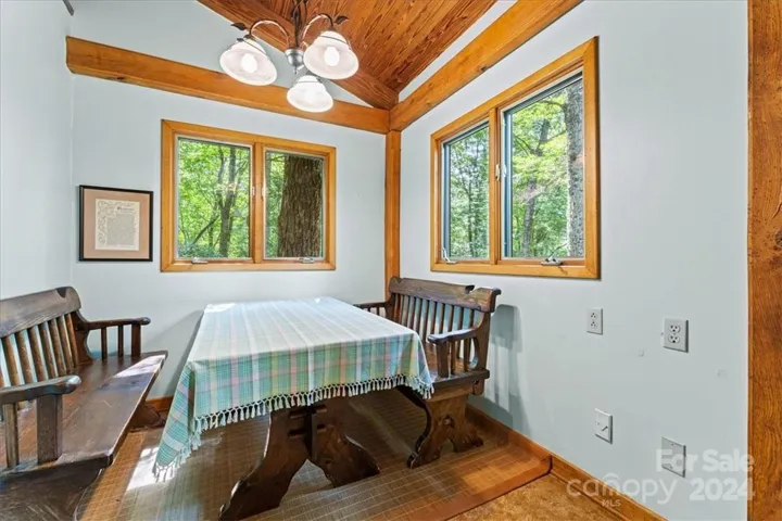 Breakfast nook in main house currently used as an STR