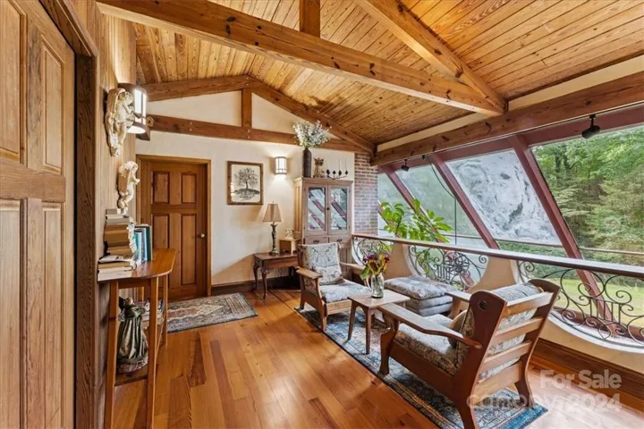 Entrance of main house with passive solar heat from the greenhouse and radiant infloor heating.