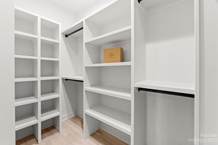 primary closet in bathroom