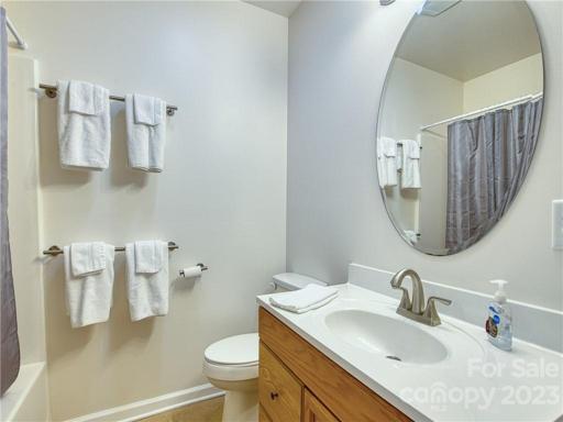 Basement level bathroom