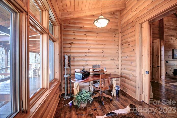 Office area through dual pocket doors