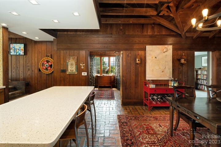 Elegant wormy chestnut paneling