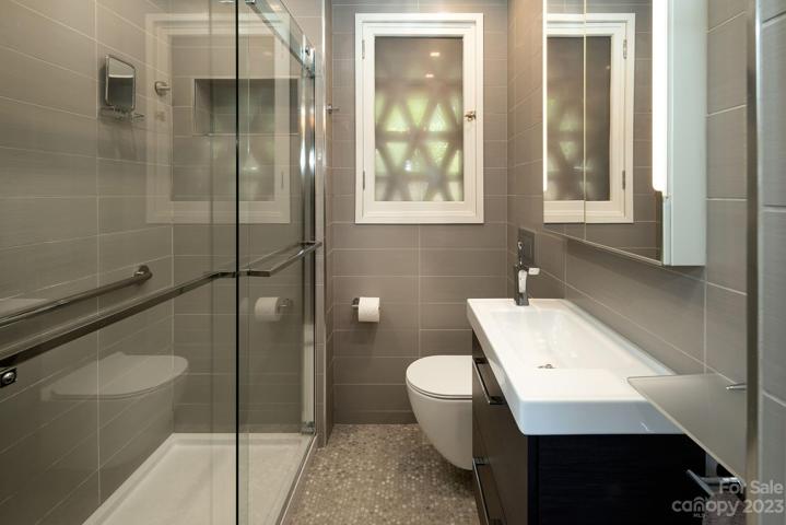 Tile bathroom with luxury shower