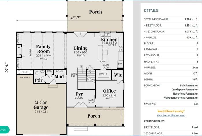 Main Level Floorplan.
