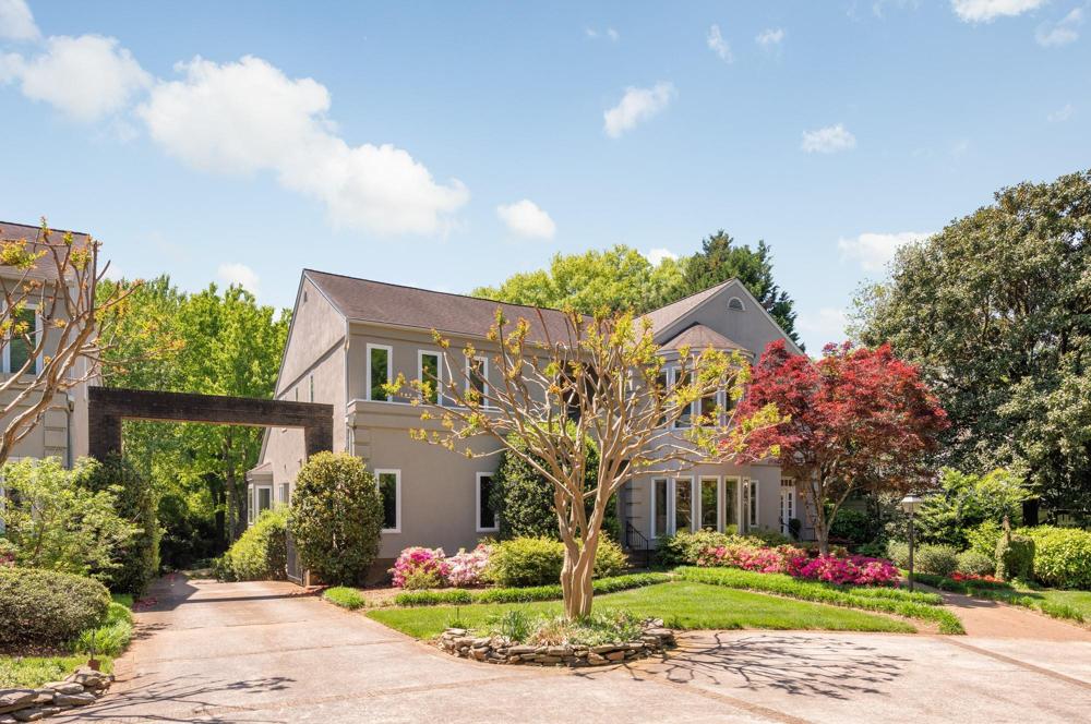 The gated entrance to the lower level