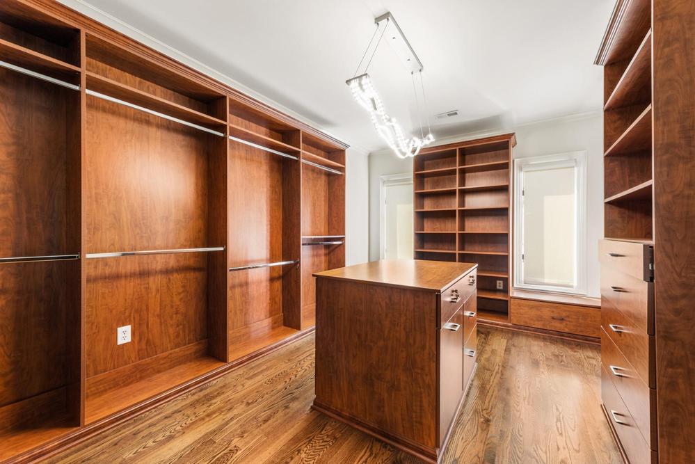 One of two large walk in closets on the second floor.