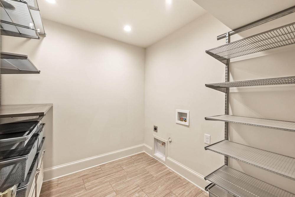 Laundry room on the lower level.