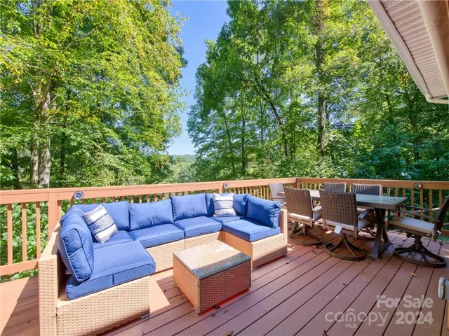 Front porch area with view