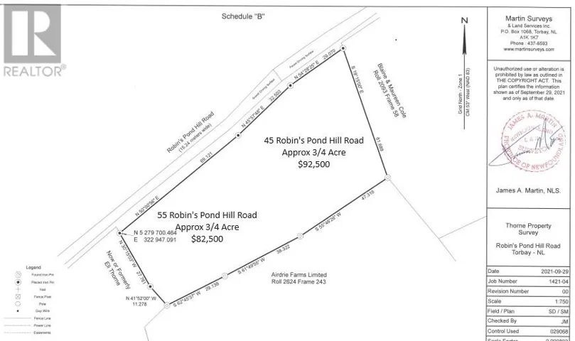 45 Robin's Pond Hill Road, Torbay, Newfoundland & Labrador A1K1J7