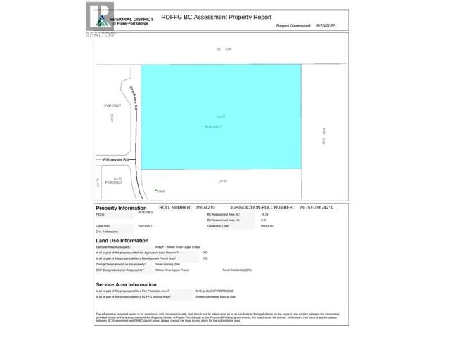 LOT 21 CRANBERRY ROAD, Prince George, British Columbia V2K5E1