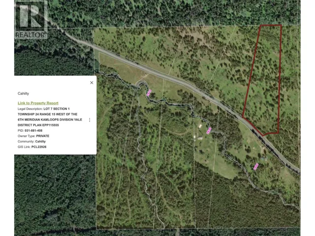 Lot 7 Fadear Creek Road, Kamloops, British Columbia V0E2E0