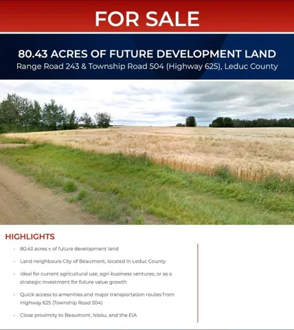 Range Road 243 & Township 504 (Highway 625), Null, Alberta T4X0N5