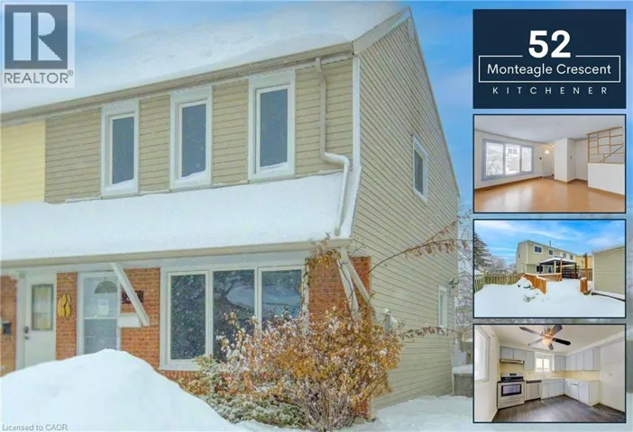 52 MONTEAGLE Crescent, Kitchener, Ontario N2N1N1