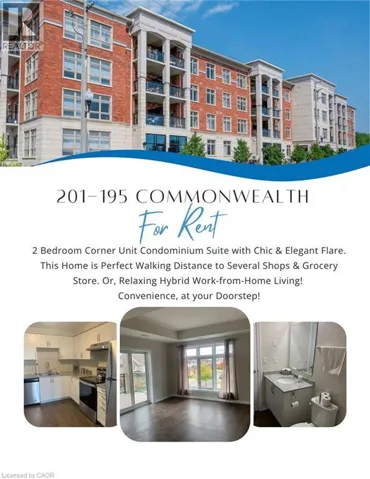 195 COMMONWEALTH Street Unit# 201, Kitchener, Ontario N2E0H5