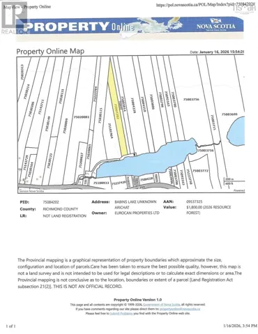 Babins Lake, Arichat, Nova Scotia B0E1A0