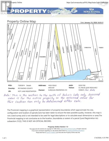 Babins Lake, Highway 206, Babin's Hill Lands, Arichat, Nova Scotia B0E1A0