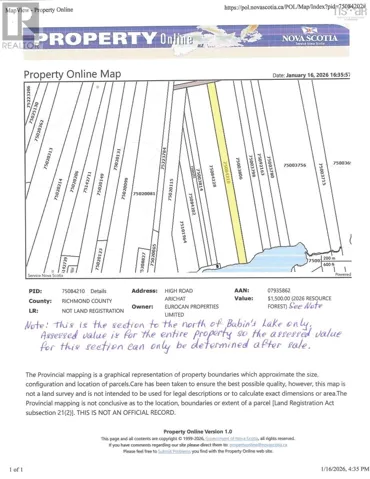 Babins Lake, Arichat, Nova Scotia B0E1A0