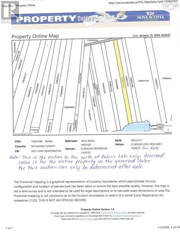 Babins Lake, Arichat, Nova Scotia B0E1A0