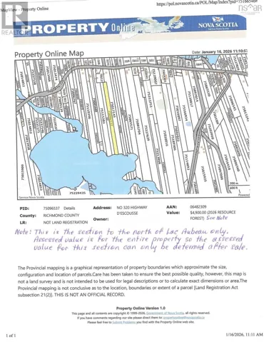 320 Highway, D'Escousse, Nova Scotia B0E1K0