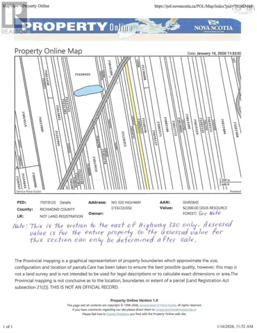 320 Highway, D'Escousse, Nova Scotia B0E1K0