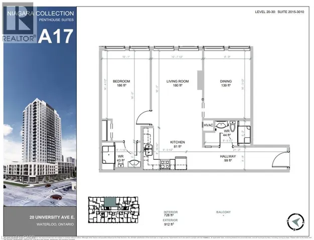 20 UNIVERSITY Avenue E Unit# 3010, Waterloo, Ontario N2J2V7