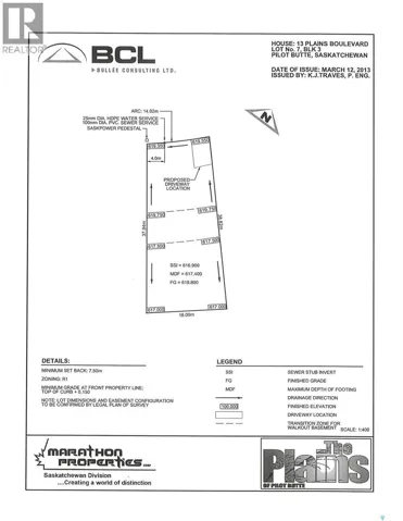 13 Plains BOULEVARD, Pilot Butte, Saskatchewan S0G3Z0