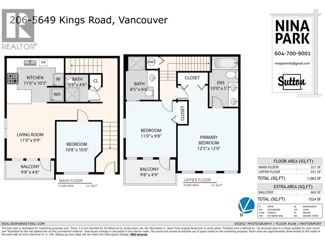 206 5649 KINGS ROAD, Vancouver, British Columbia V6T1K9