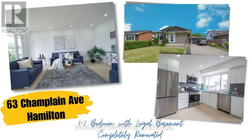 63 CHAMPLAIN AVENUE, Hamilton (Greenford), Ontario L8G2H5