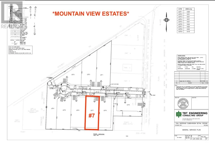 Lot #7 Mountain View Dr., Thunder Bay, Ontario P7J1E2