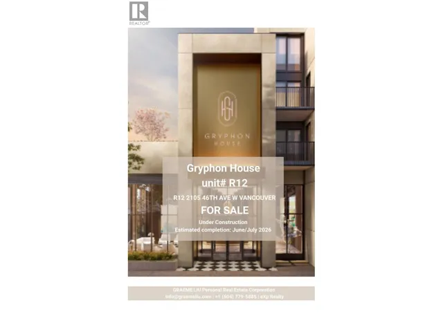 2105 W 46TH AVENUE, Vancouver, British Columbia V6M0E8