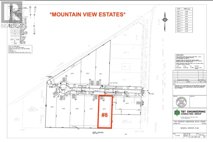 Lot #8 Mountain View Dr., Thunder Bay, Ontario P7J1E2